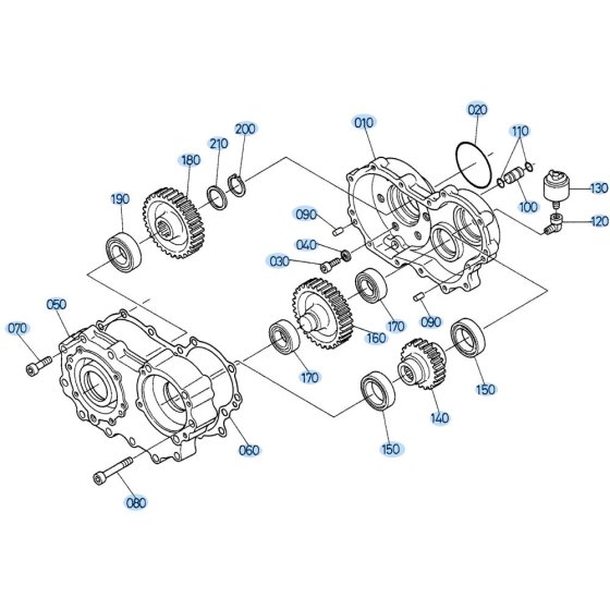 Transmission Case Assembly for Kubota R520 Loader