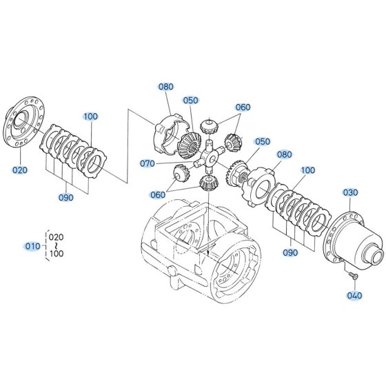Differential (Front) Assembly for Kubota R520 Loader