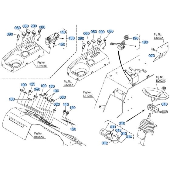 Instrument Panel Assembly for Kubota R530 Loader