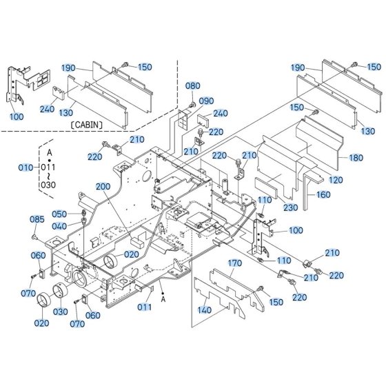 Rear Frame Assembly for Kubota R530 Loader