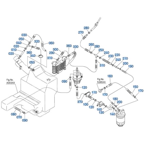 Fuel System Assembly for Kubota R530 Loader