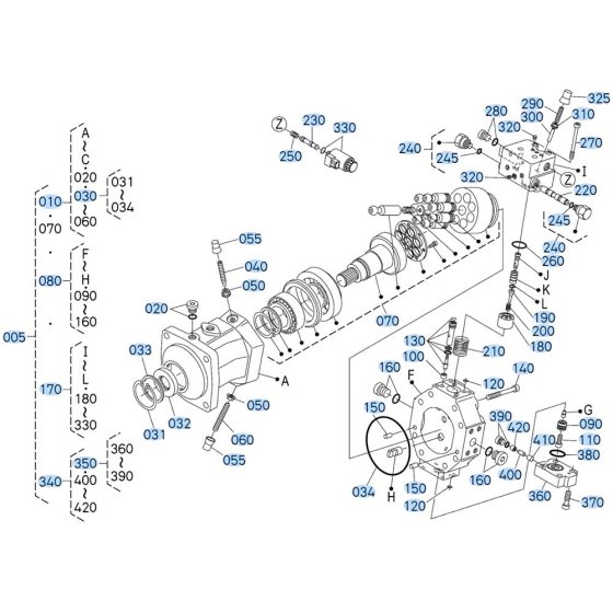 Motor Assembly for Kubota R530 Loader