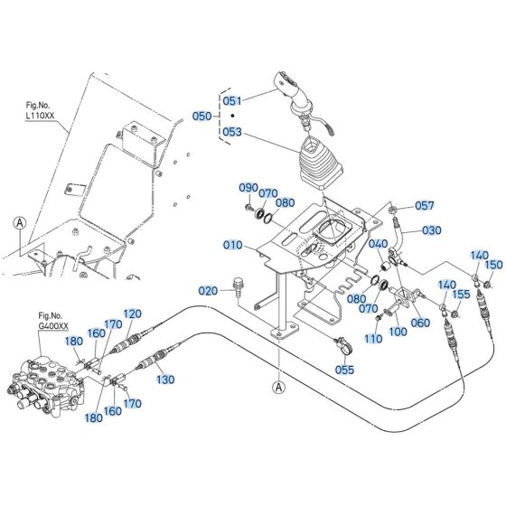 Control Lever Assembly for Kubota R530 Loader