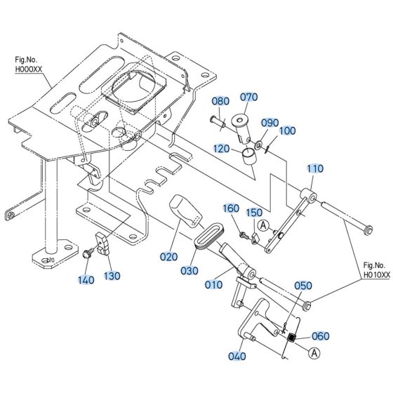 Control Lever Assembly -1 for Kubota R530 Loader