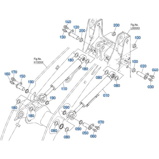 Lift Cylinder Assembly for Kubota R540 Loader