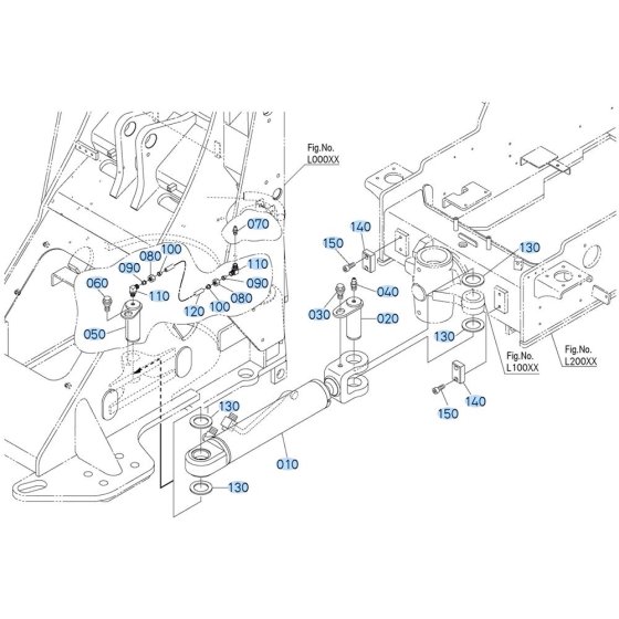 Steering Cylinder Assembly for Kubota R540 Loader
