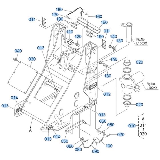 Front Frame Assembly for Kubota R630 Loader