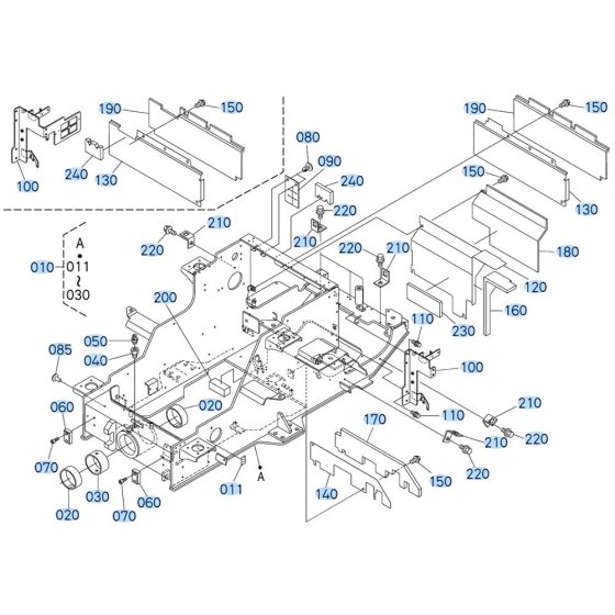 Rear Frame Assembly for Kubota R630 Loader