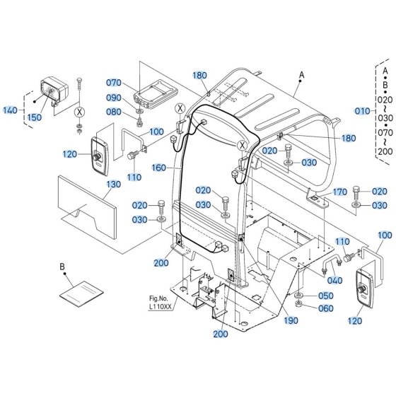 Canopy Assembly for Kubota R630 Loader