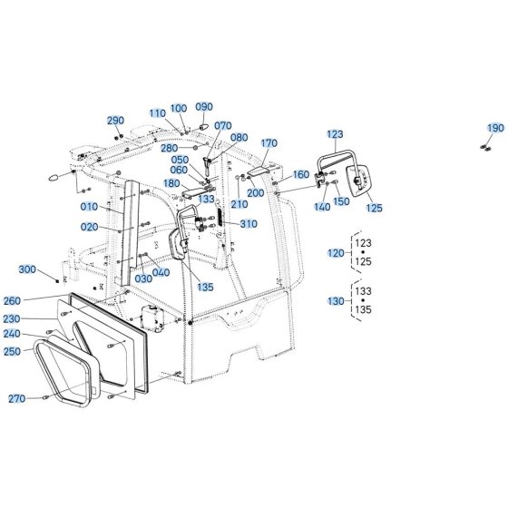 Cabin Assembly for Kubota R630 Loader