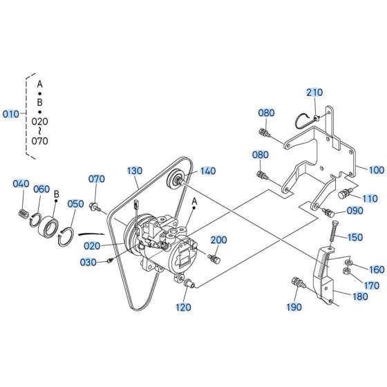 Compressor Assembly for Kubota R630 Loader