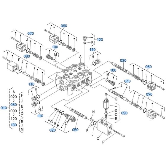 Control Valve Assembly for Kubota R630 Loader
