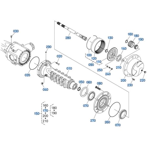 Planetary Gear (Front) Assembly for Kubota R630 Loader
