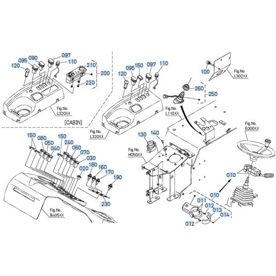 Instrument Panel Assembly for Kubota R630 Loader