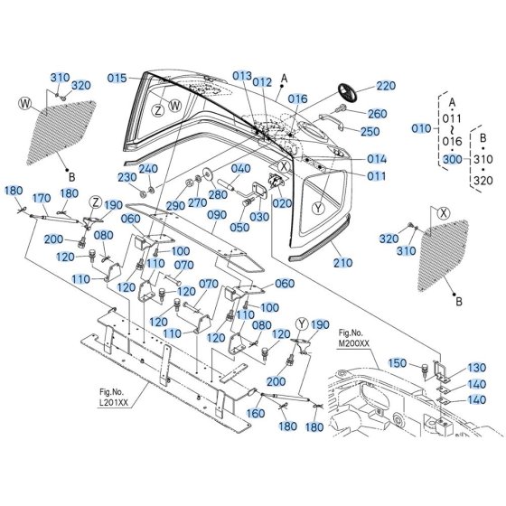 Bonnet Assembly for Kubota R640 Loader