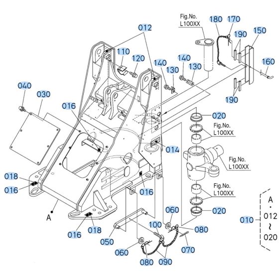 Front Frame Assembly for Kubota R640 Loader