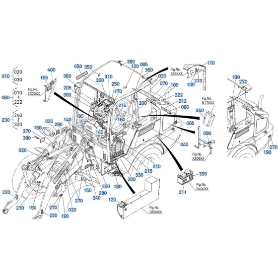 Decals -1 for Kubota R640 Loader
