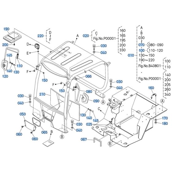 Canopy Assembly for Kubota R640 Loader