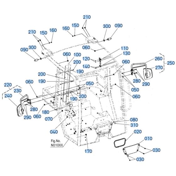 Cabin Assembly for Kubota R640 Loader