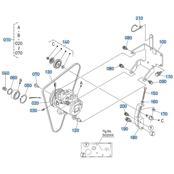 Compressor Assembly for Kubota R640 Loader