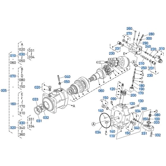 Motor Assembly for Kubota R640 Loader