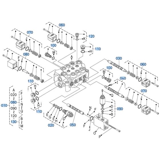 Control Valve Assembly for Kubota R640 Loader