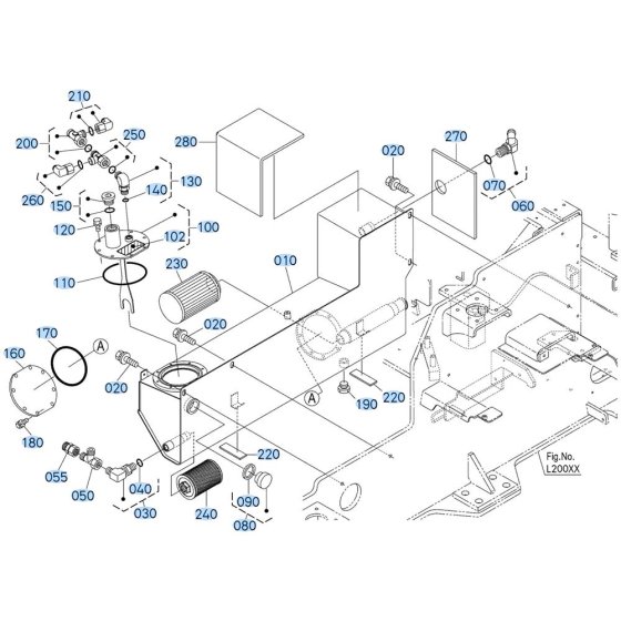 Oil Tank Assembly for Kubota R640 Loader