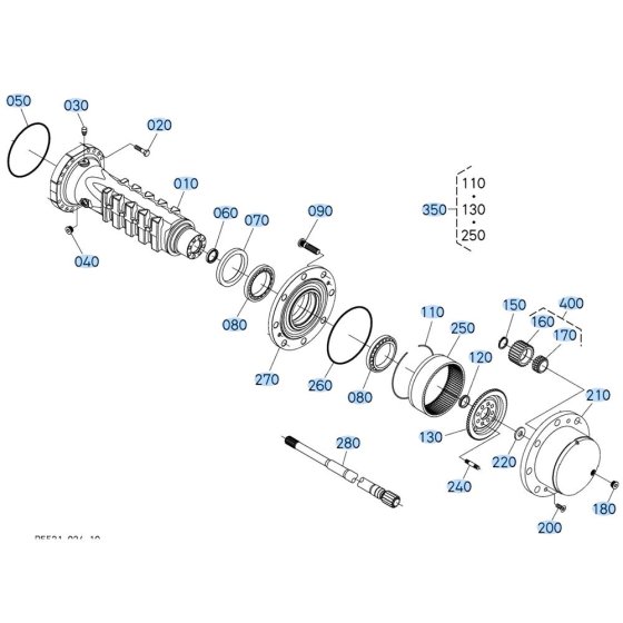 Planetary Gear (Front) Assembly for Kubota R640 Loader