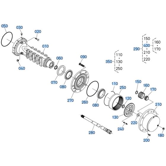 Planetary Gear (Rear) Assembly for Kubota R640 Loader