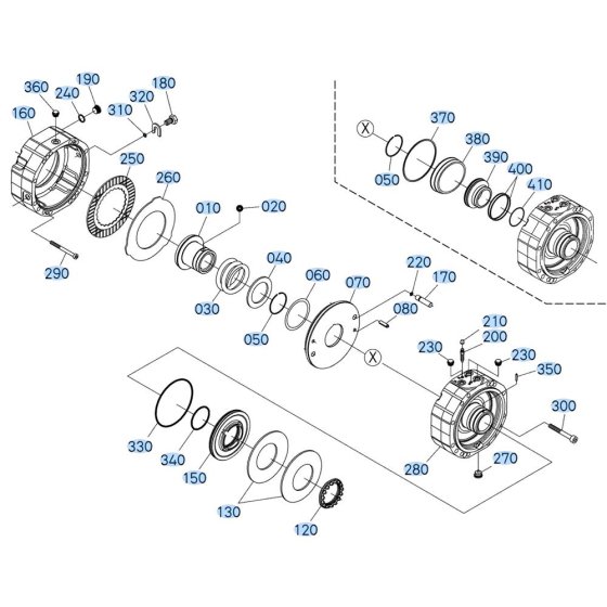 Rear Axle Brake Assembly for Kubota R640 Loader