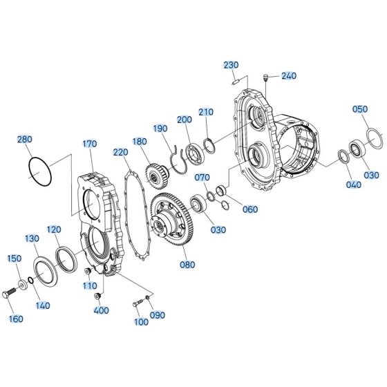 Differential (Rear) Assembly for Kubota R640 Loader