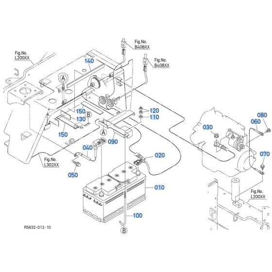 Battery Assembly for Kubota R640 Loader