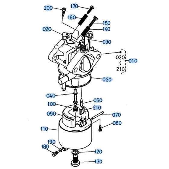 Carburettor Assembly for Kubota SX700 Tiller