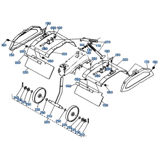 Rotary Cover Assembly for Kubota SX700 Tiller