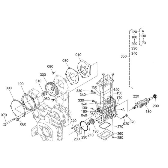 Pump Housing Assembly for Kubota V3300-E2B Engine