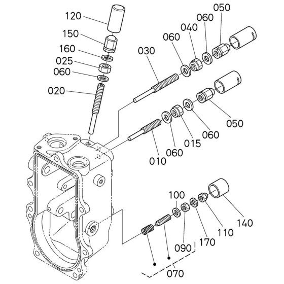 Governor Adjusting Bolt Assembly for Kubota V3300-E2B Engine