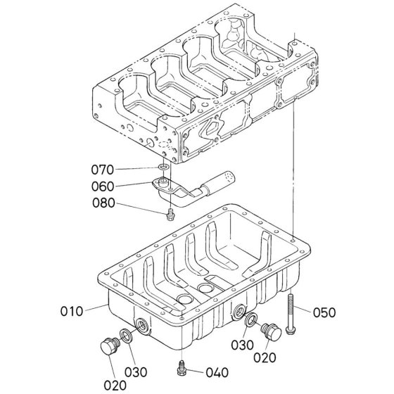 Oil Pan Assembly for Kubota V3300-E2B Engine