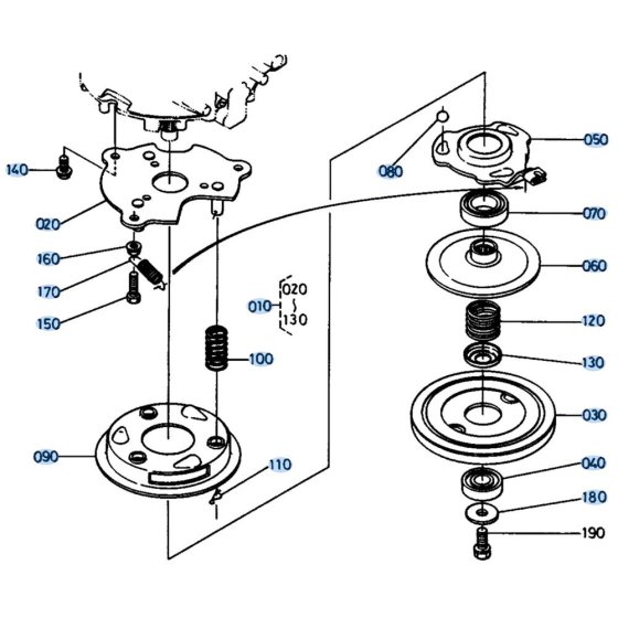 Blade Brake Clutch Assembly for Kubota W5021-PCC Mower