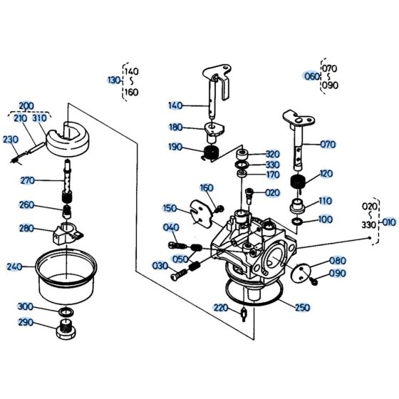 Carburettor Assembly for Kubota W5021-PCC Mower