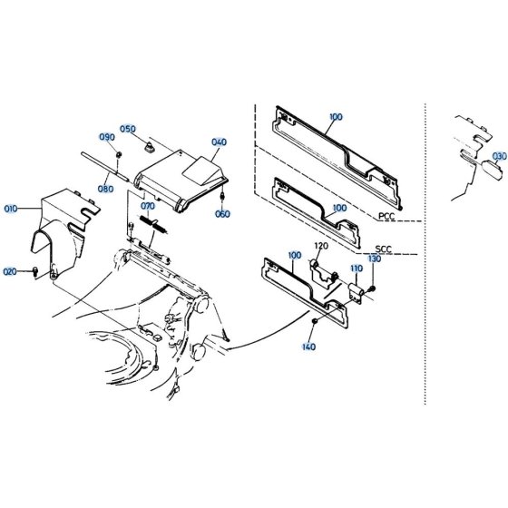 Discharge Guard Assembly for Kubota W5021-PCC Mower