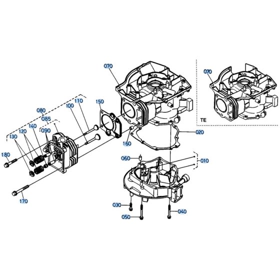 Crankcase Cover Assembly for Kubota W5021-PCC Mower