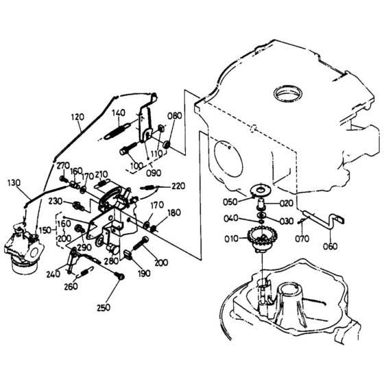 Governor Assembly for Kubota W5021-SCC Mower