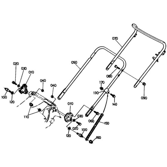 Handle Assembly for Kubota W5021-SCC Mower