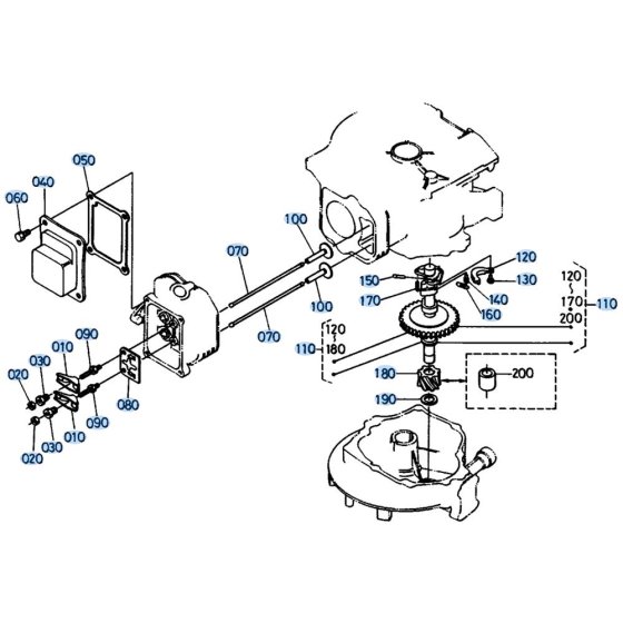 Camshaft Assembly for Kubota W5021-SCC Mower