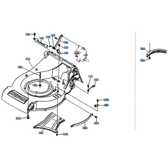 Deck Assembly for Kubota W5021-SCE Mower