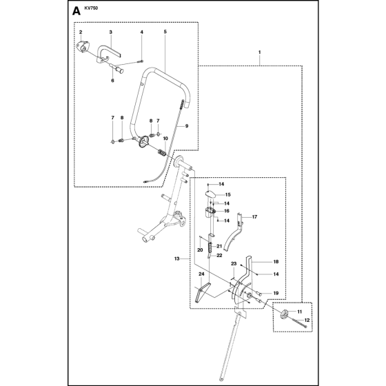 Handle & Controls for Kv750