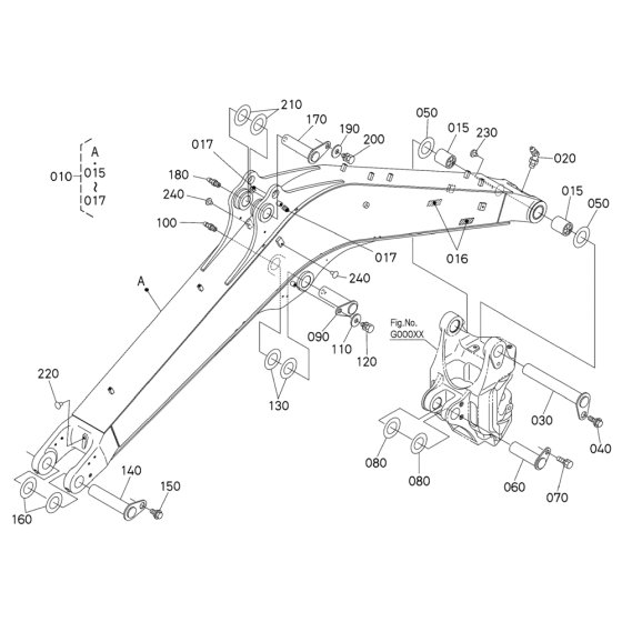 Boom Assembly for Kubota KX057-5