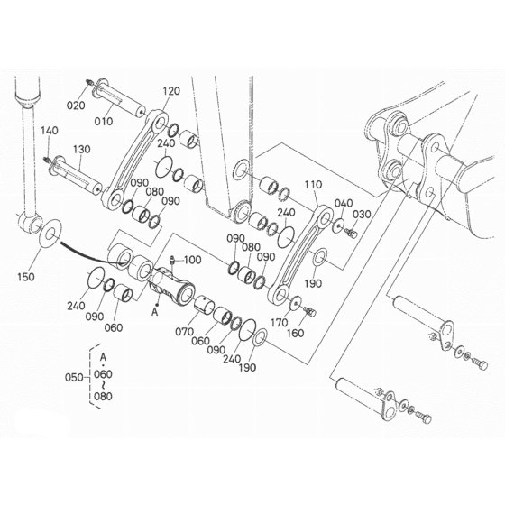 Dipper Arm/Bucket Link Assembly