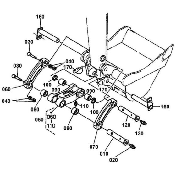 Dipper Arm/Bucket Link Assembly