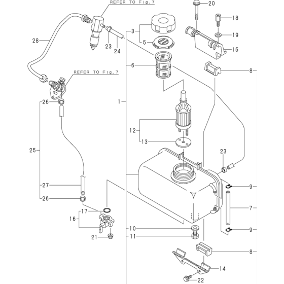 Fuel Tank & Pipe Assembly